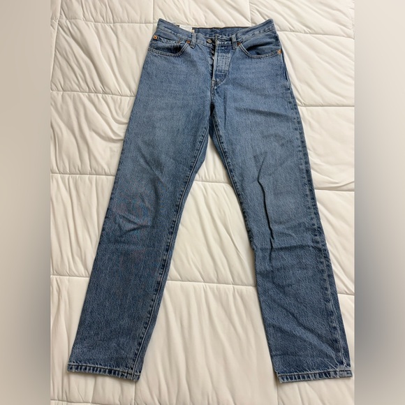 Levi's 501 Women’s Straight Blue Jeans - Picture 2 of 9